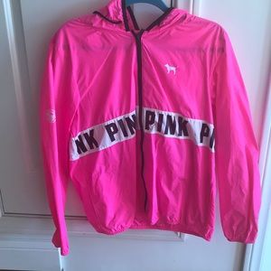 Pink Victoria secret waterproof windbreaker